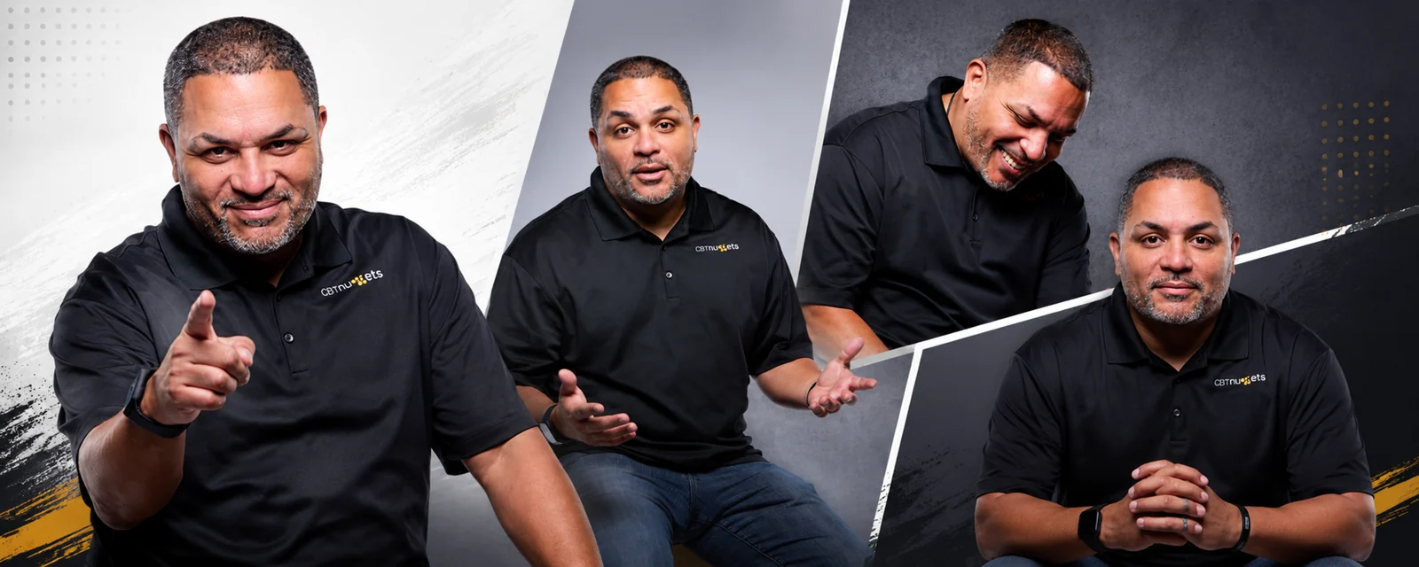 Lalo Nunez in a series of expressive trainer portraits